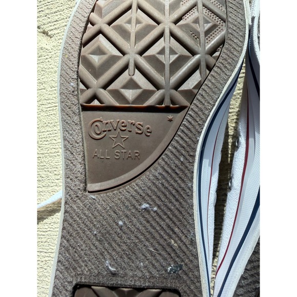 Converse Chuck Taylor All Star High Top Canvas White Sneakers Mens 9 Womens 11 - Picture 5 of 10